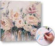 Maľovanie podľa čísel BIELE KVETY – stredná náročnosť