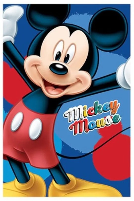Detská fleecová / flísová deka Mickey Mouse - Disney - 100 x 140 cm