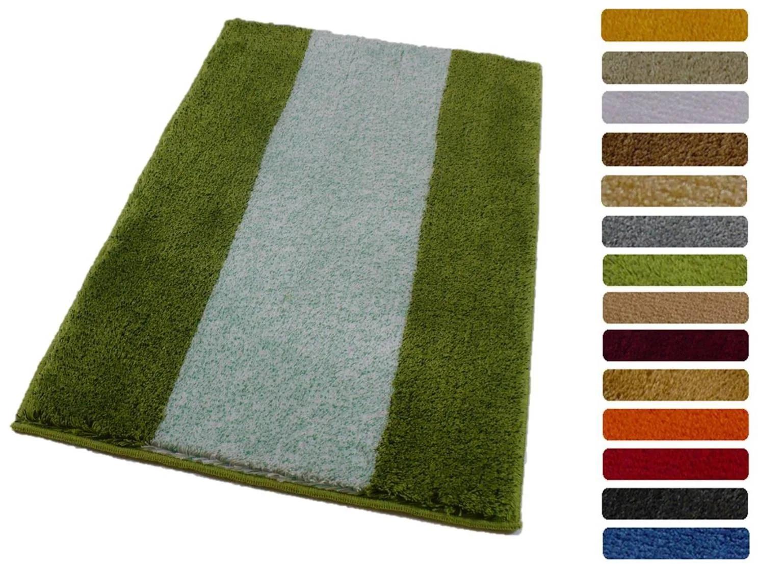 ROUTNER Kúpeľňová predložka ATHENA Zelená 10309 - Zelená / 50 x 80 cm 10309