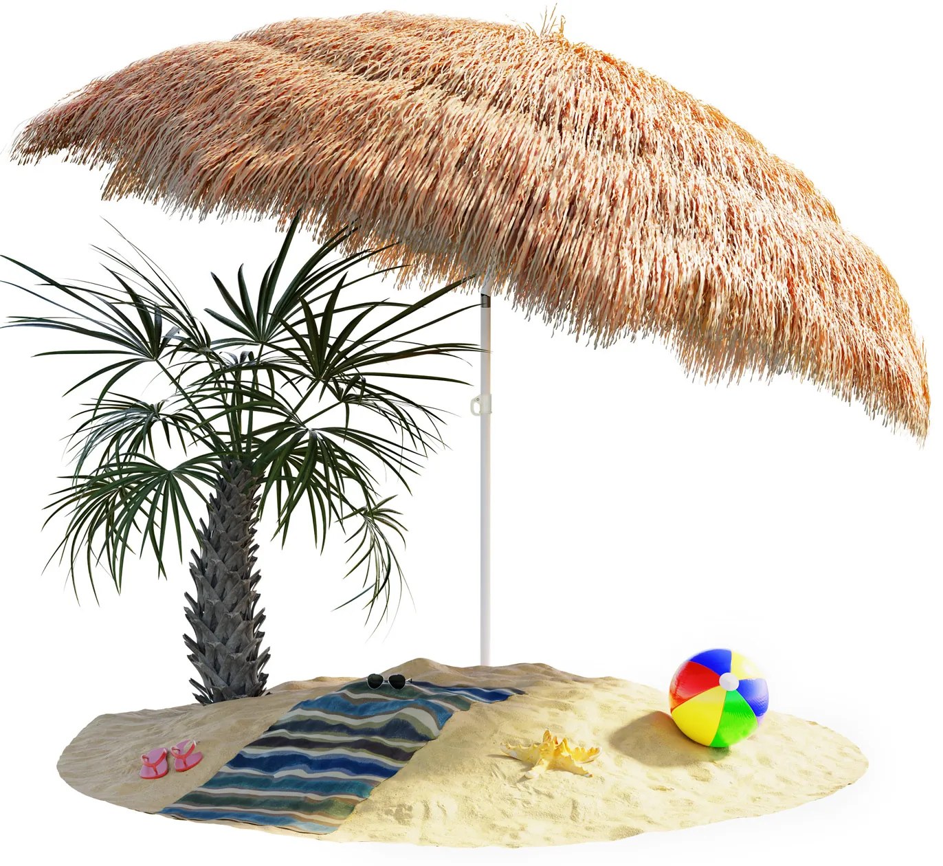 InternetovaZahrada Slnečník Hawaii Ø160 cm - prírodný
