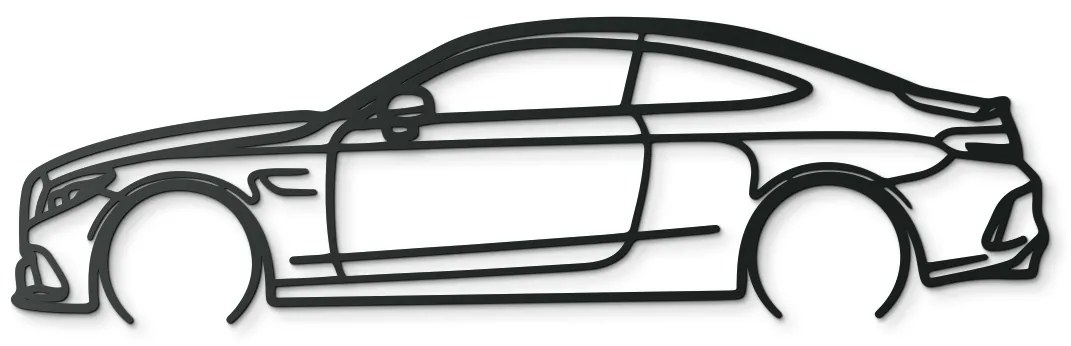 drevko Moderný obraz Mercedes C63 AMG Rozmer obrazu: 25,5 x 86 cm, Farba dekorácie: Čierna