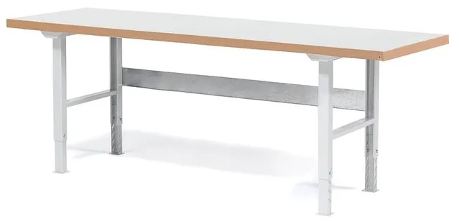 Profi dielenský stôl SOLID, nosnosť 750 kg, 2500x800 mm, laminát