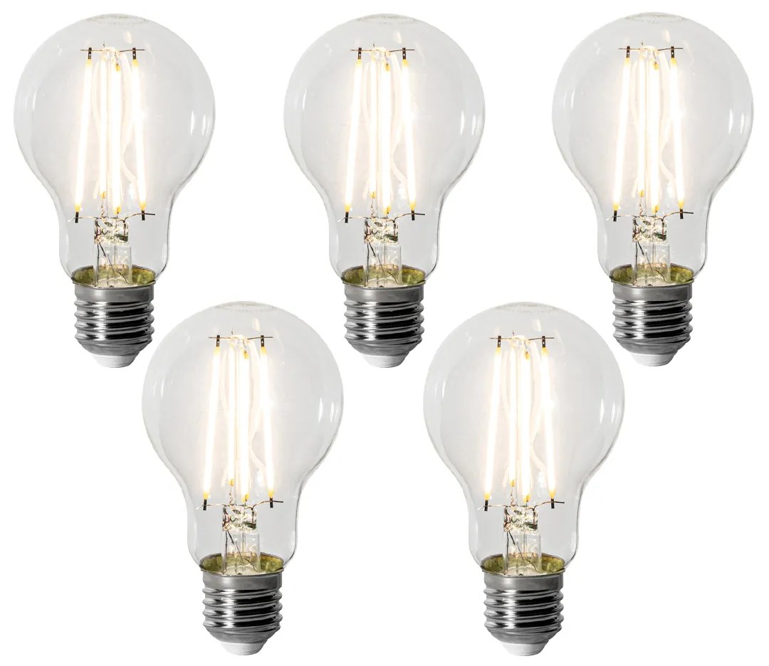 Sada 5 stmievateľných LED žiaroviek E27 A60 8W 900 lm 3000K
