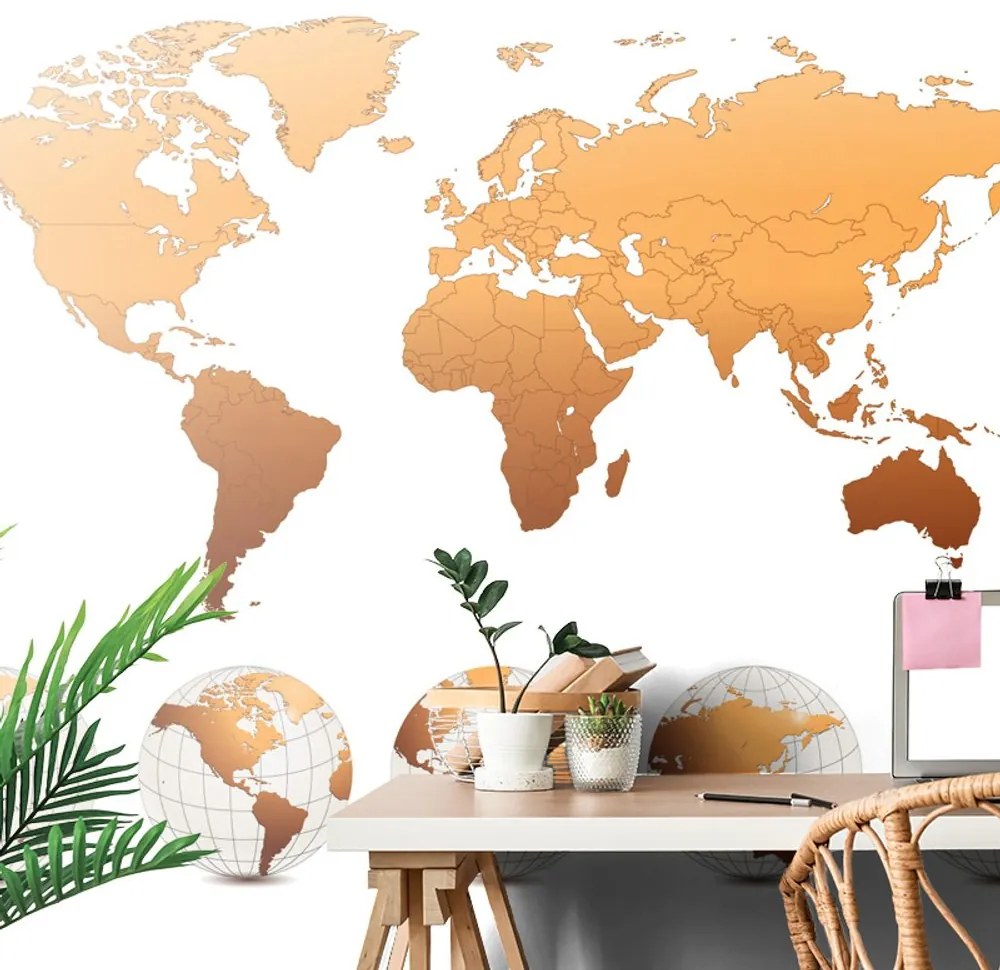 Samolepiaca tapeta glóbusy s mapou sveta