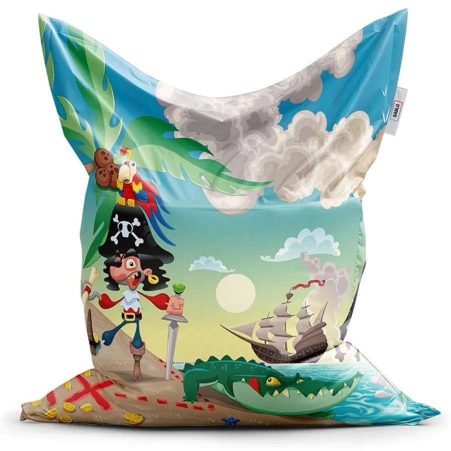 Sedací vak Classic pirát - detský, farebná