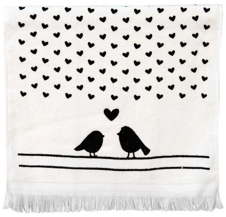 Kuchynský froté uterák s vtáčikmi Love Birds - 40*66 cm