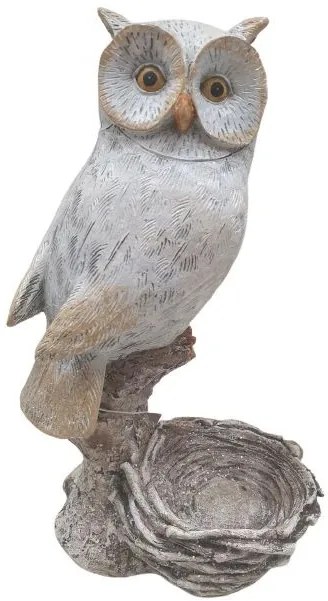 Dekoračné svietnik na čajovú sviečku Sova - 13 * 23 cm