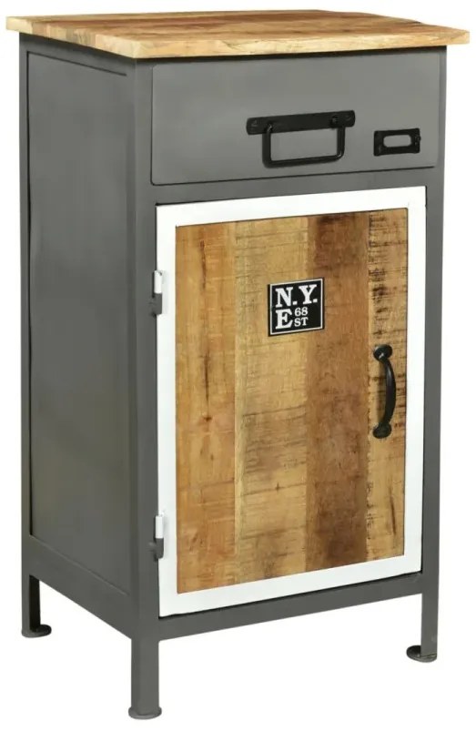 furniture-nabytek.cz - Masívna kúpeľňová skrinka Pinetown z mangového dreva, lakovaná, viacfarebná – 45×35×80 cm