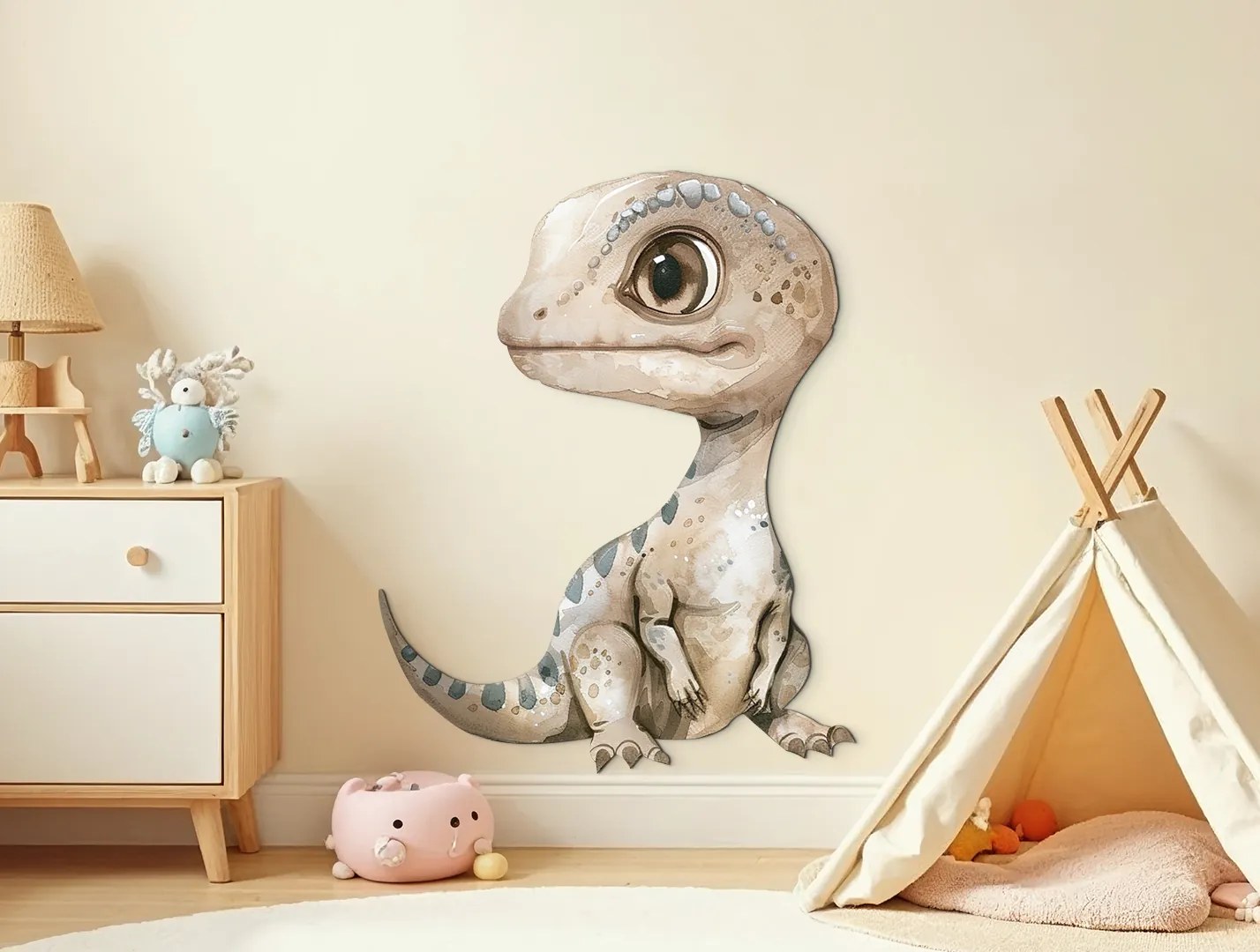 drevko | Detský obraz Okatý dinosaurus 60 x 475 cm