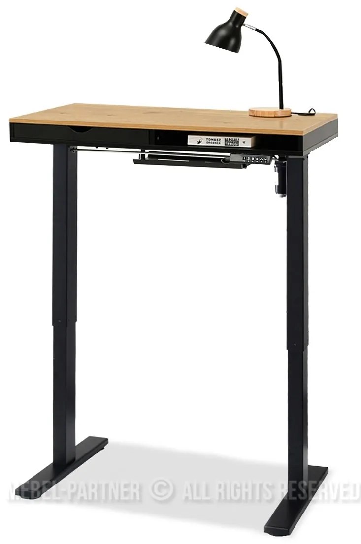 PC stolík Osto 100 (dub čierny + čierna). Akcia -26%. Vlastná spoľahlivá doprava až k Vám domov. 1109819