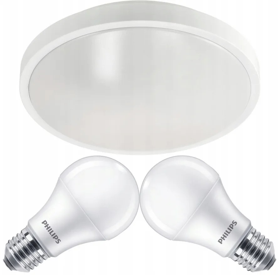 ECOLIGHT LED stropné svietidlo 2x E27 + 2x žiarovka Philips E27 10W 1055lm