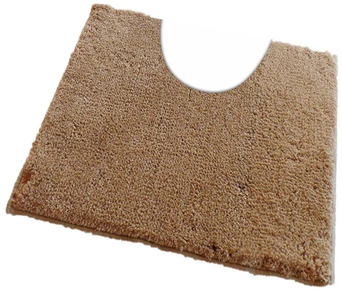 ROUTNER Kúpeľňová predložka COTTON Béžová 20108 - Béžová / 50 x 50 cm WC s výkrojom 20108