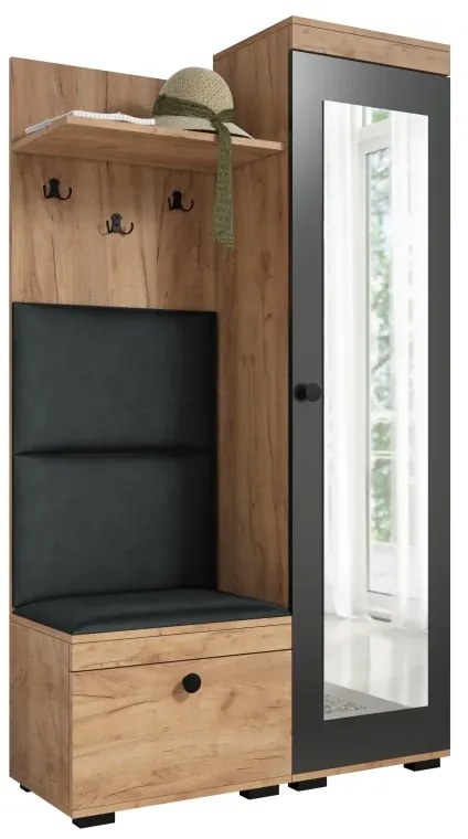 Predsieňová stena Duo, pravá, kraft/+police