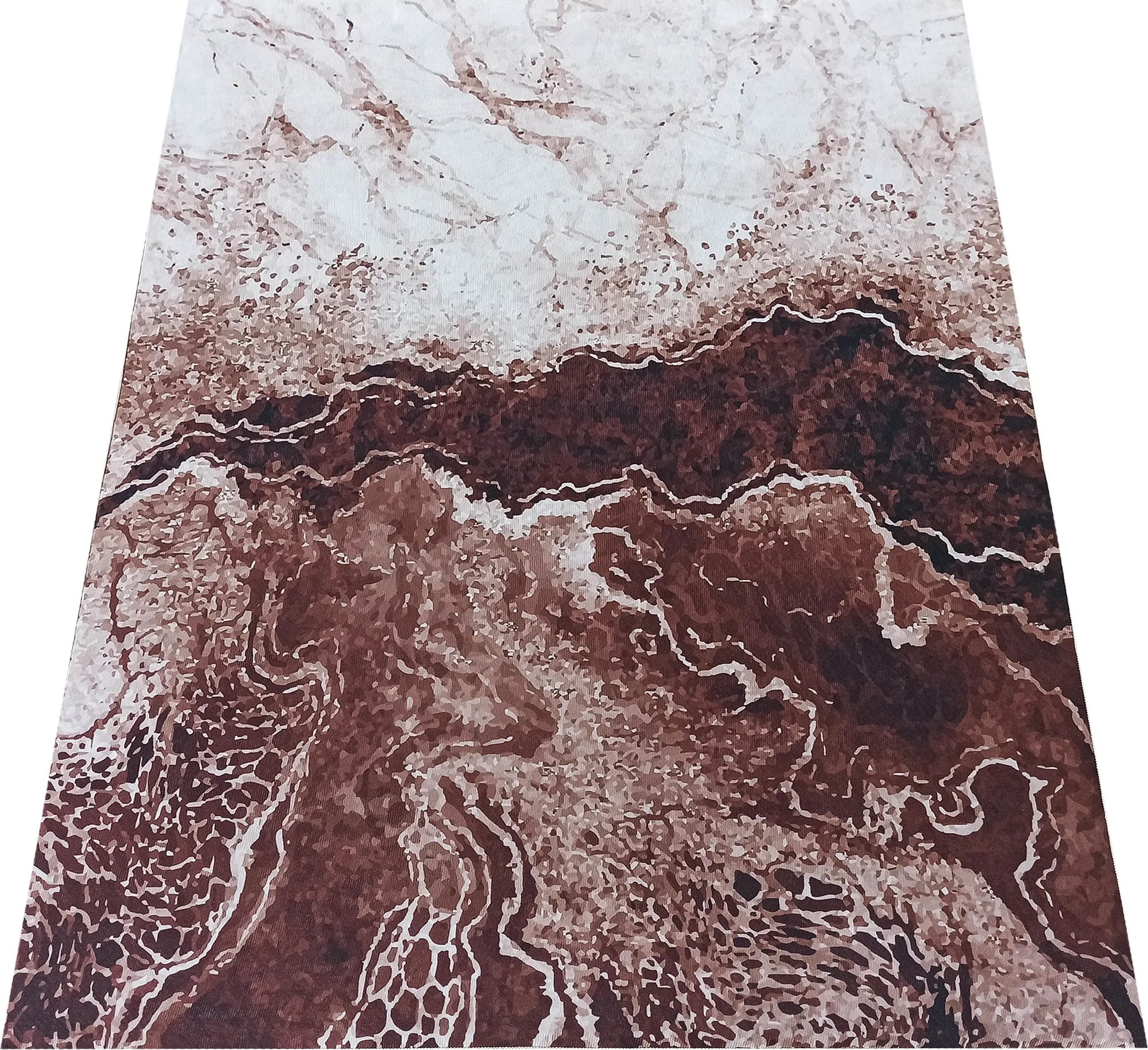 DY Hnedý koberec s abstraktným vzorom Horeca-New 111 Rozmer: 80x150 cm