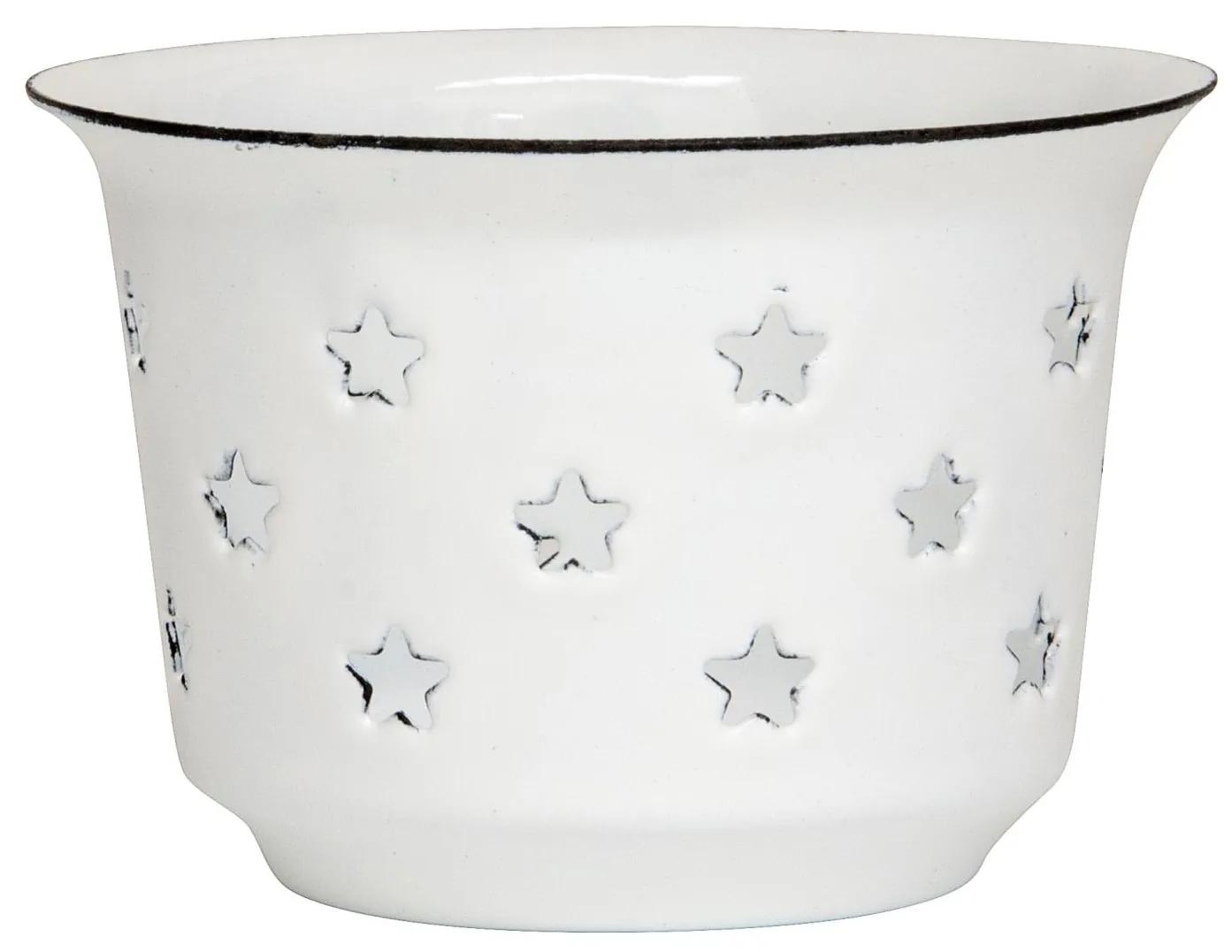 Ib Laursen Smaltovaný svietnik Stars White