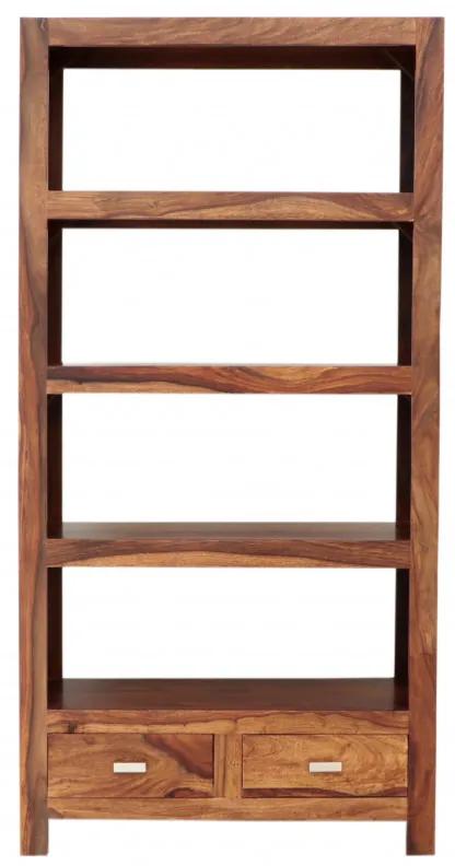 Knižnica Gani so zásuvkami 90x180x35 z indického masívu palisander Svetlomedová