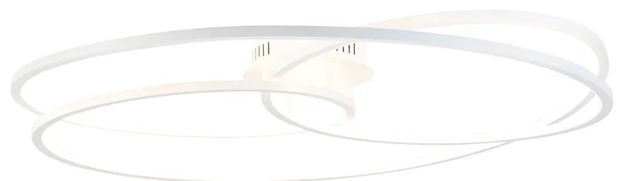 Stropné svietidlo biele 78 cm vrátane LED 3-stupňového stmievača - Rowin