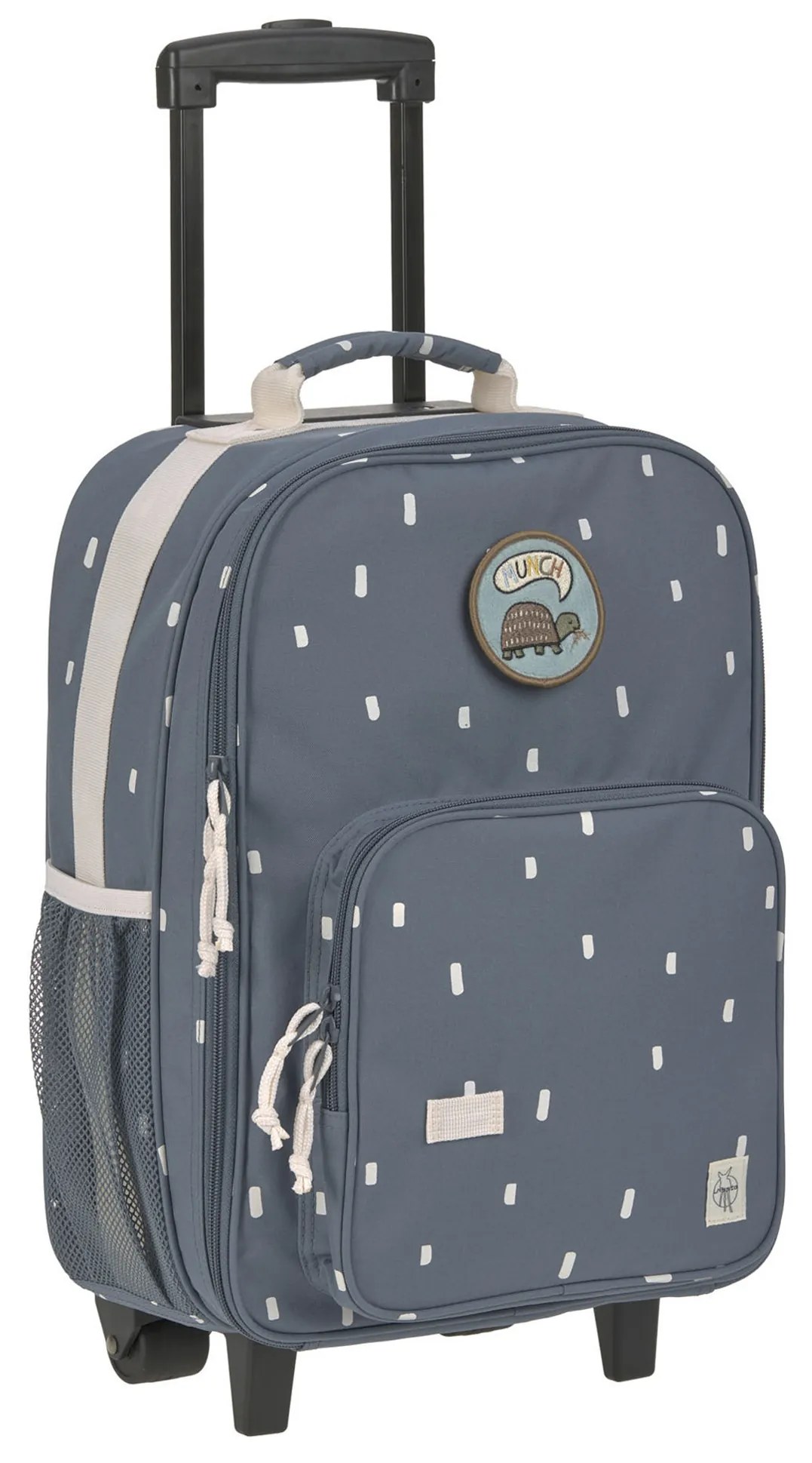 Detský kufor na kolieskach - Happy Prints midnight blue