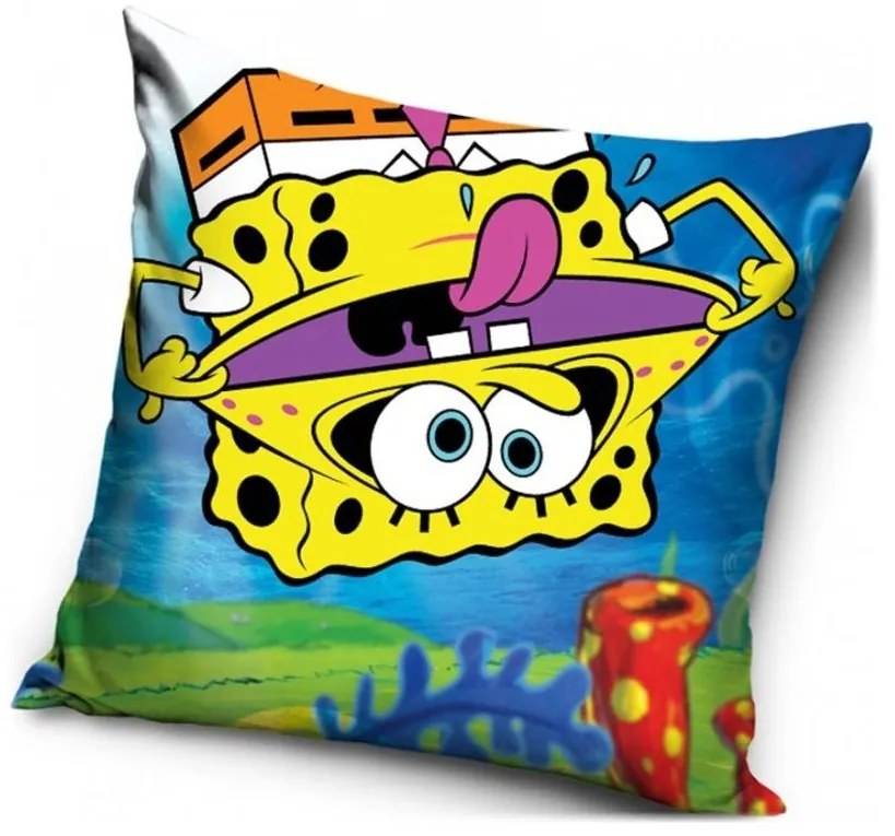 Vankúš SpongeBob hore nohami - 40 x 40 cm