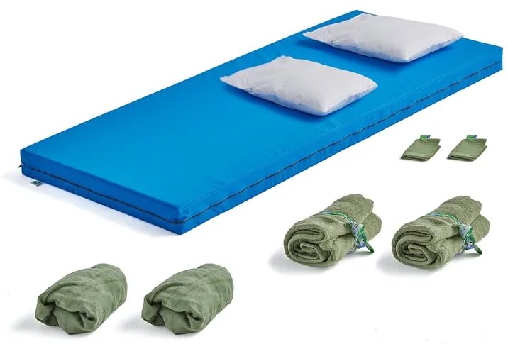 Set posteľnej bielizne a matraca EXTRA, polyesterové vlákno, zelená