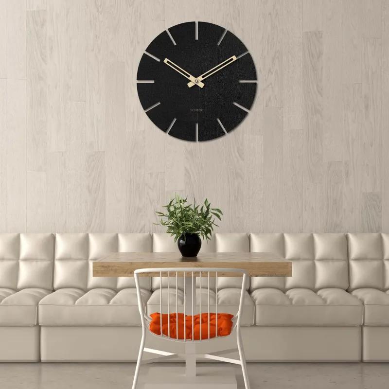 Drevené nástenné hodiny z HDF - javor, dub, orech, buk | SENTOP HDFK034