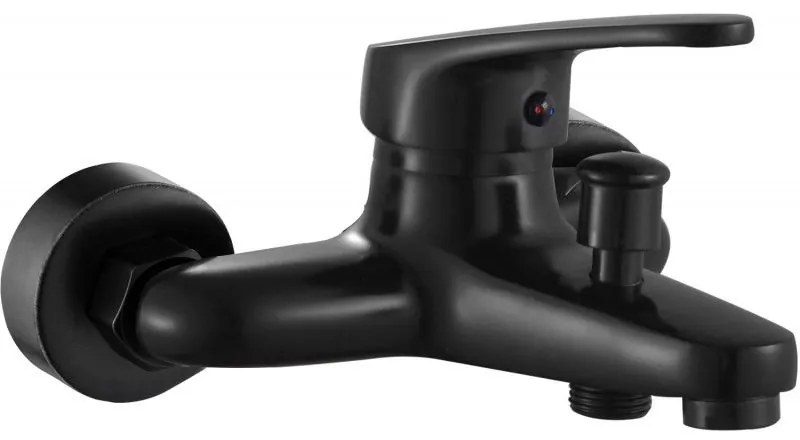 Mexen Erica, nástenná vaňová batéria, čierna matná, 746430-70