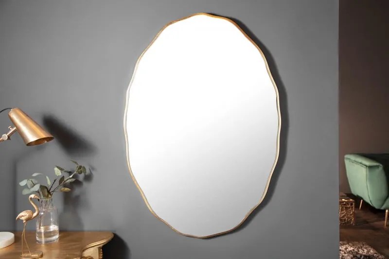 Nástenné zrkadlo Elegancia 100cm oválne zlaté Nástenné zrkadlo Elegancia 100cm oválne zlaté