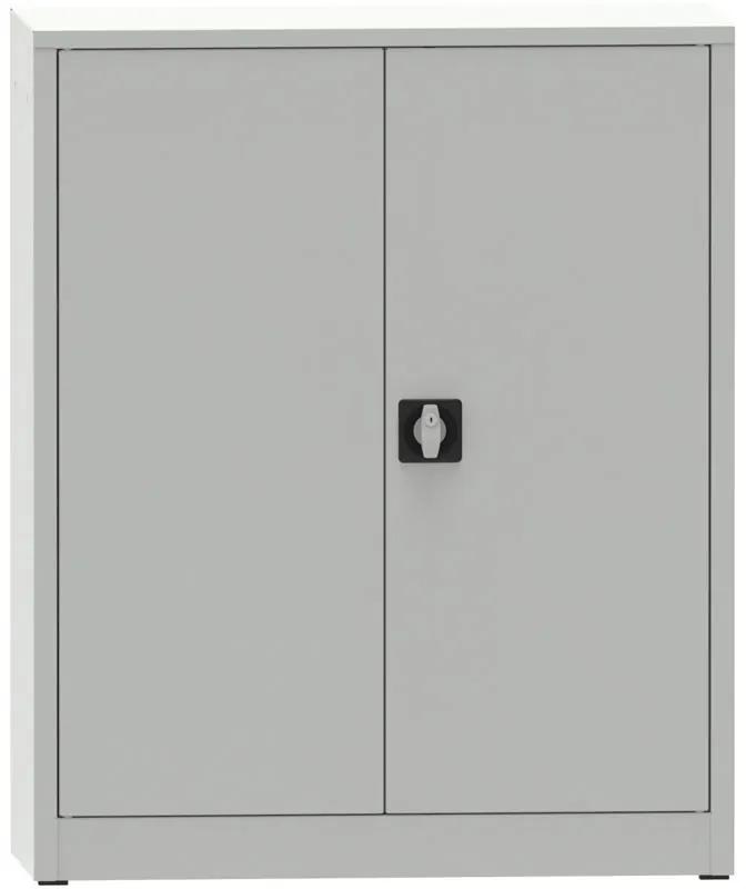 Dielenská policová skriňa na náradie KOVONA JUMBO, 2 police, zváraná, 1150 x 950 x 500 mm, sivá