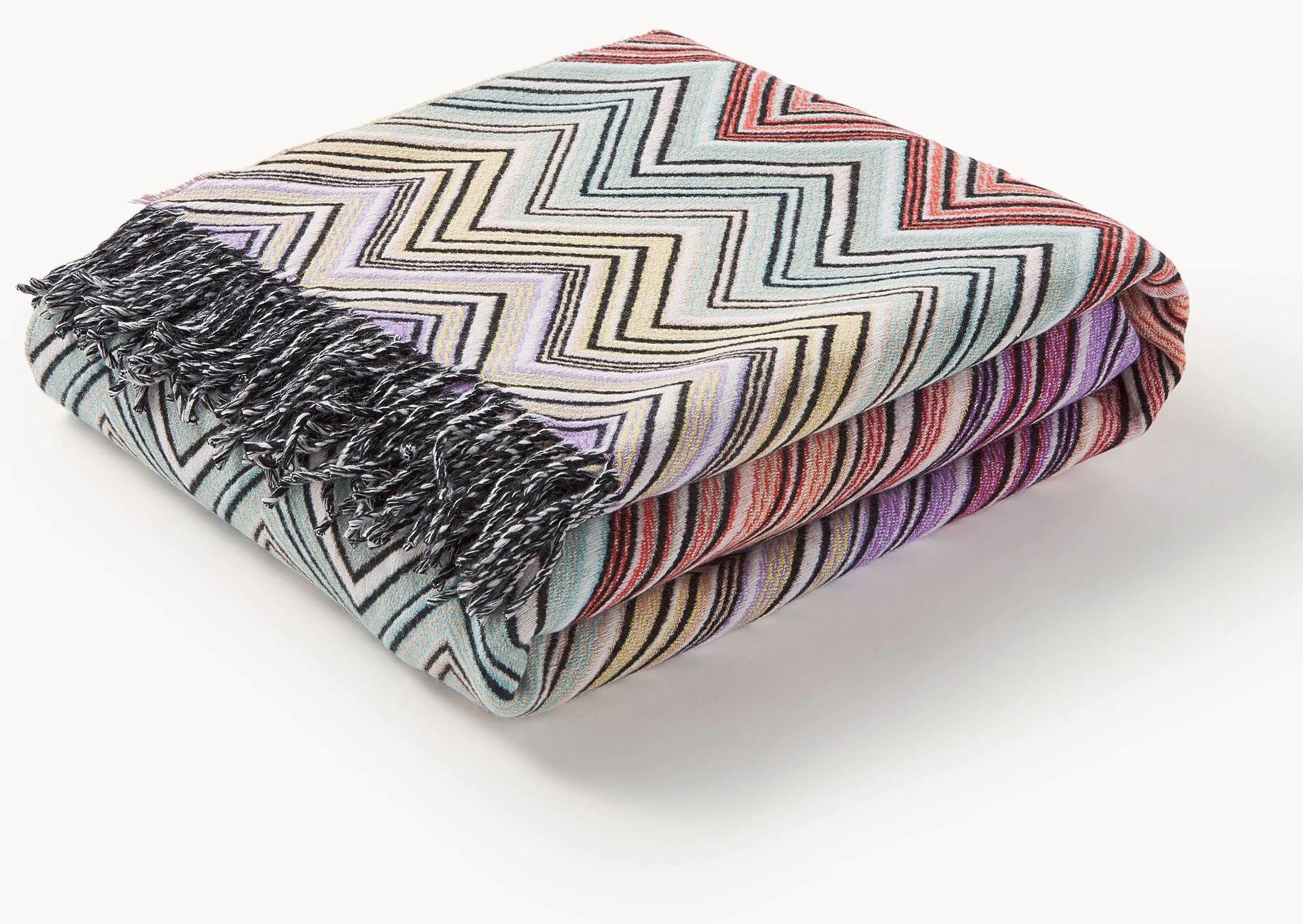 Vlnený pléd so strapcami Perseo