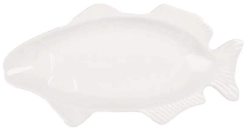 Biela miska / tanier v tvare ryby Fish Bowl - 30*15*3 cm