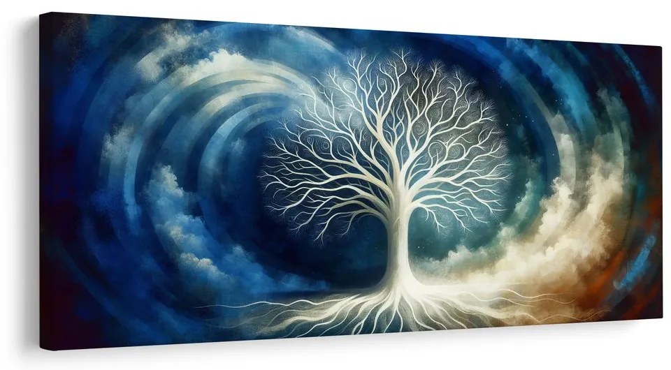 Obraz strom života v búrlivej krajine