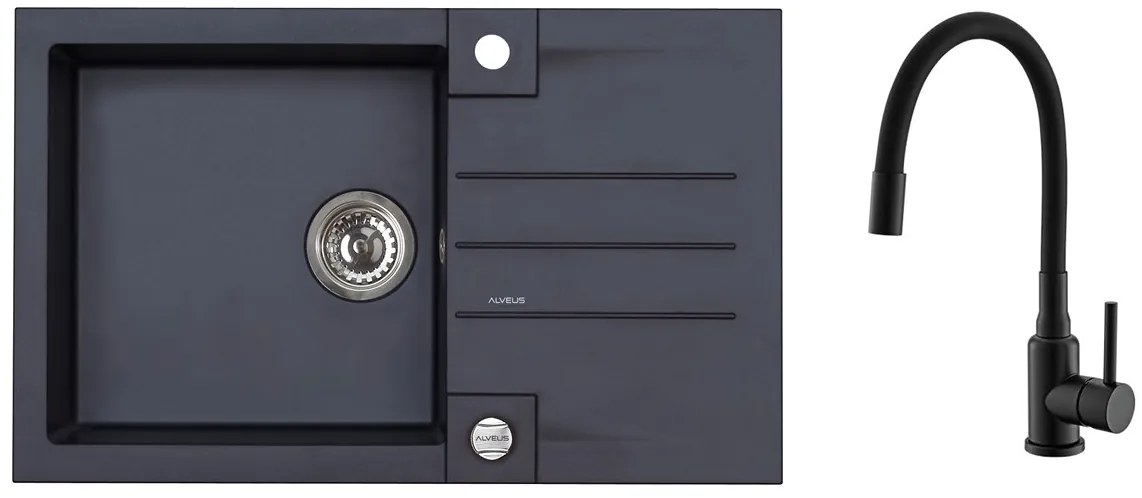 ALVEUS CZ SET ALVEUS ROCK 130/91 + BATERIE MINTAS BLACK MATT