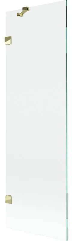 Mexen, Mexen Lunar 1-krídlová vaňová zástena 60 x 150 cm, transparentná, zlatá - 897-060-000-50-00