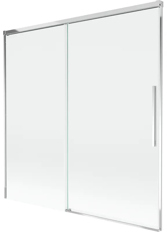 Mexen Rox, 2-krídlová posuvná vaňová zástena 160 x 150 cm, 8mm číre sklo, chrómový profil, 8C9-160-001-01-00