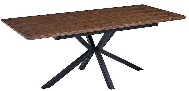 Jedálenský stôl Hull, orech / čierna