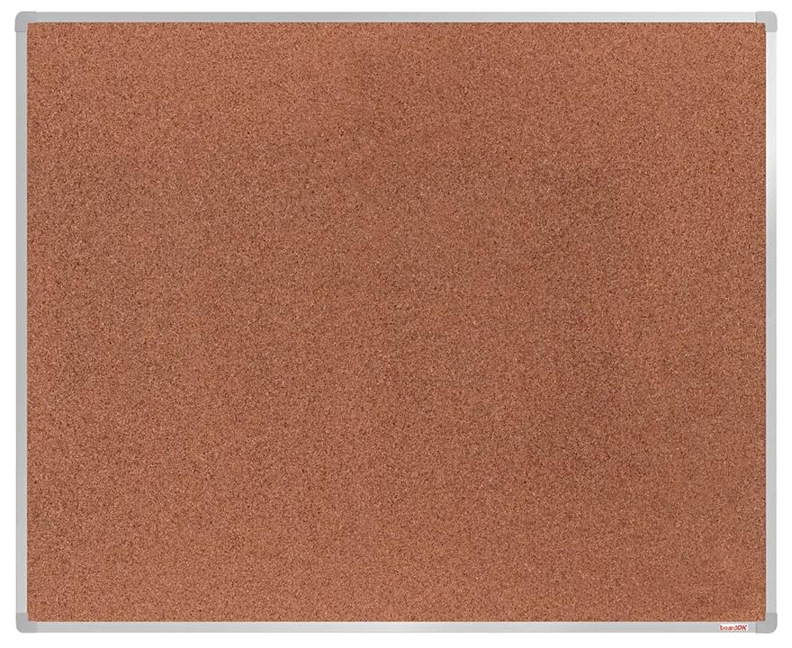 Korková nástenka boardOK v hliníkovom ráme, 1500 x 1200 mm, eloxovaný rám