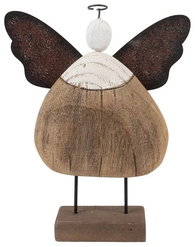 Dekorácia drevená figúrka anjel Angel Rustic M - 13*5*19 cm