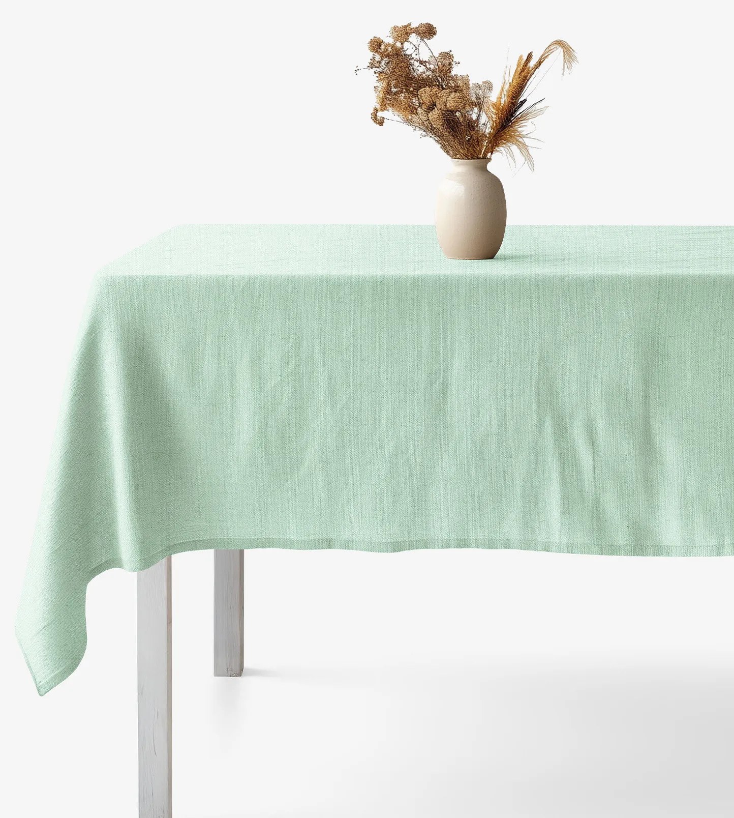 Goldea hranatý obrus z ľanovej zmesi - svetlo mätový 80 x 80 cm