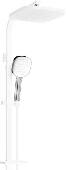 Mexen - Q33 sprchový set s hornou hlavicou Circle,biela- chrómová,798333395-21