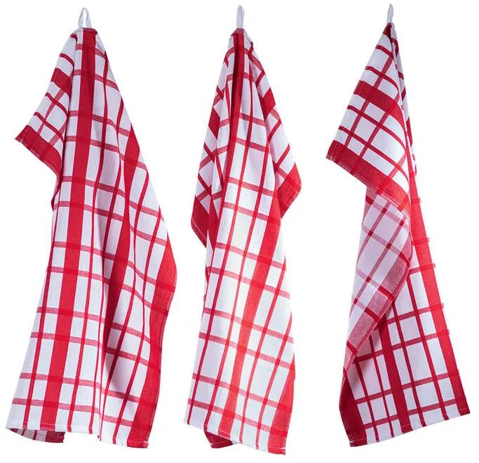 Utierky z egyptskej bavlny MÁJA červená 50 x 70 cm 3 ks