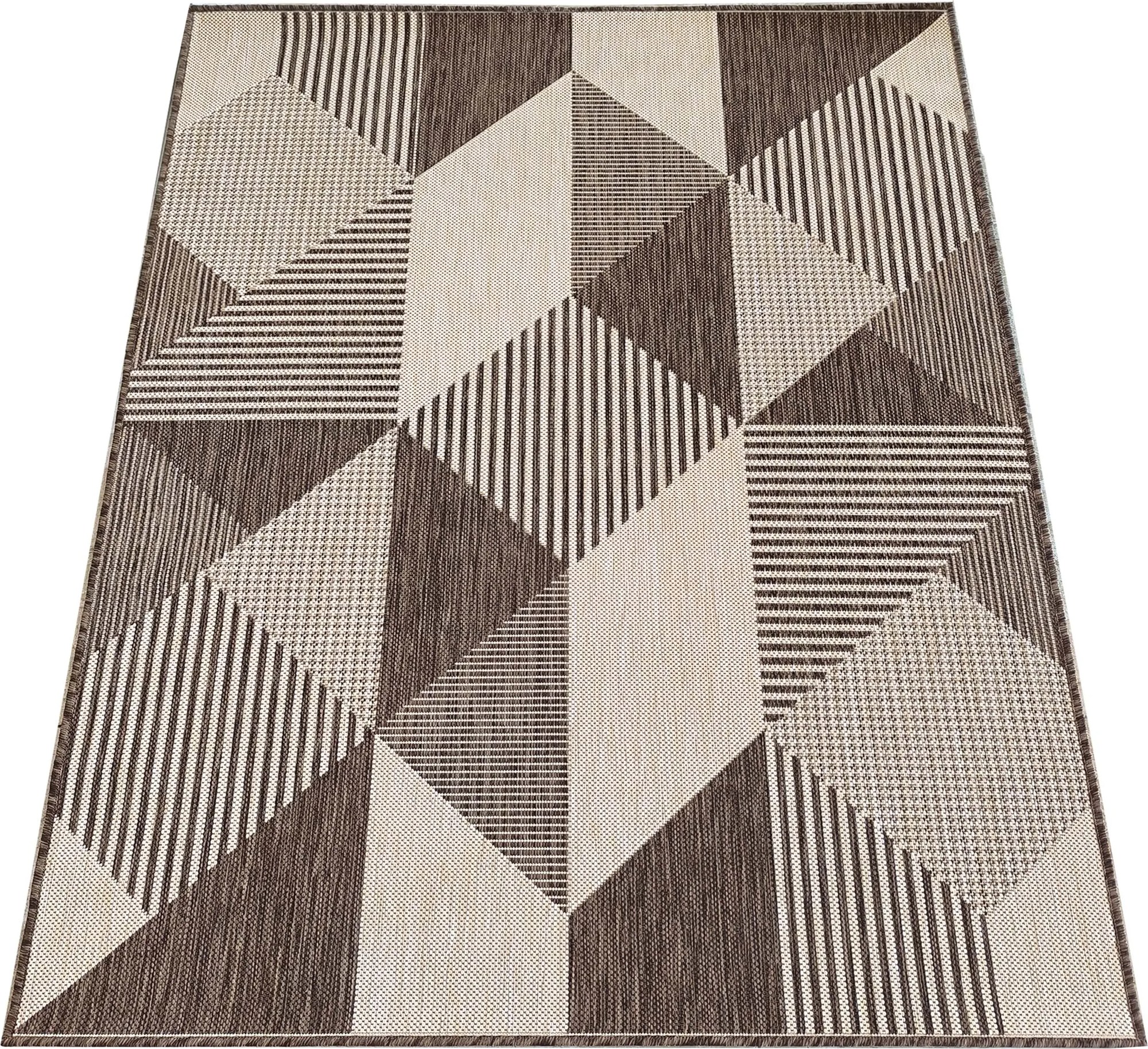 DY ZARA 16 obojstranný koberček s výšivkou, hnedý Rozmer: 80x150 cm