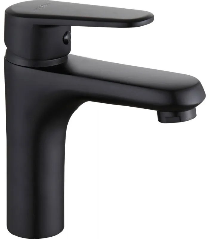 Mexen Alda, umývadlová batéria h-140, čierna matná, 746100-70