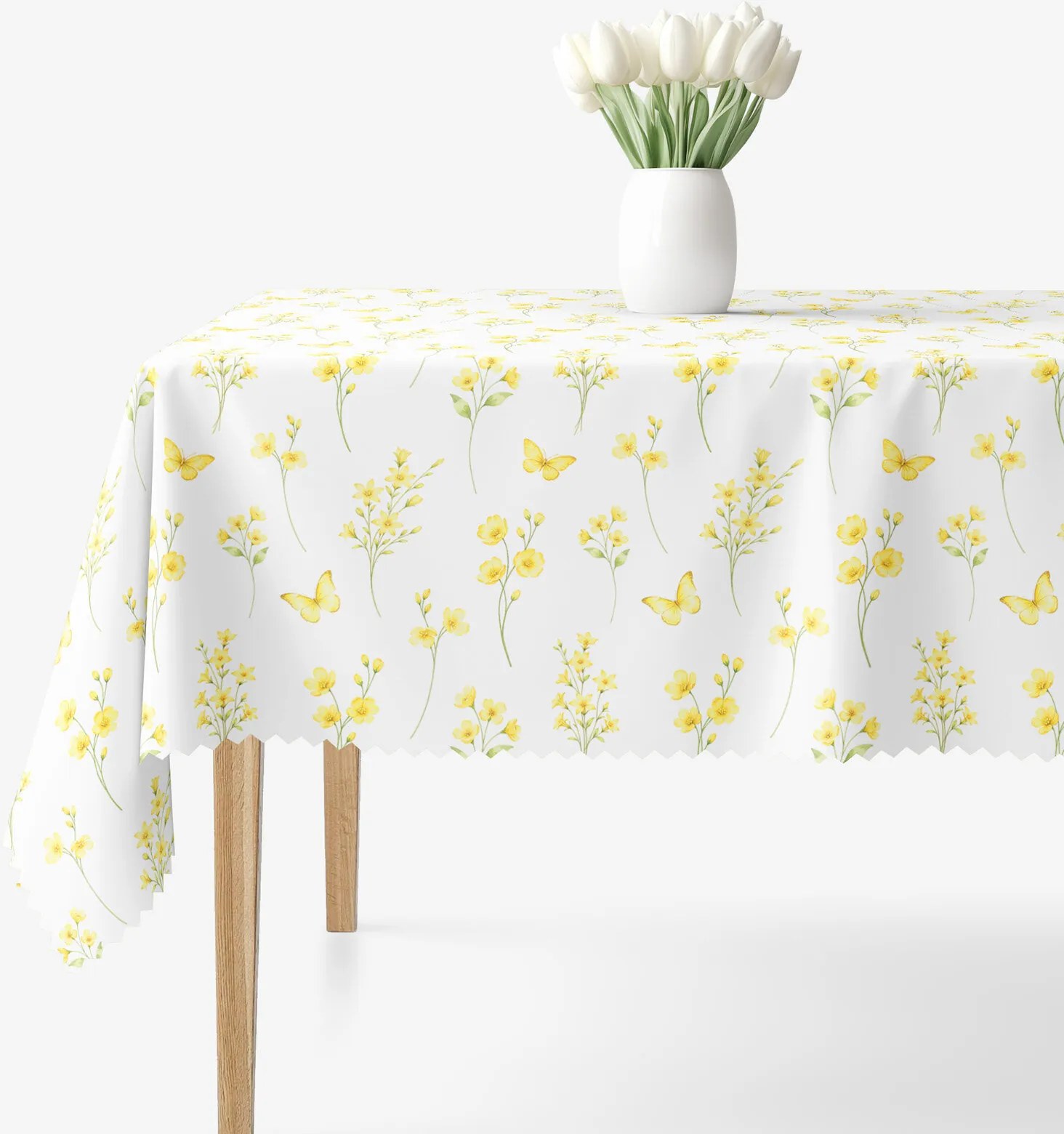 Goldea hranatý teflónový obrus - žltá lúka 120 x 120 cm