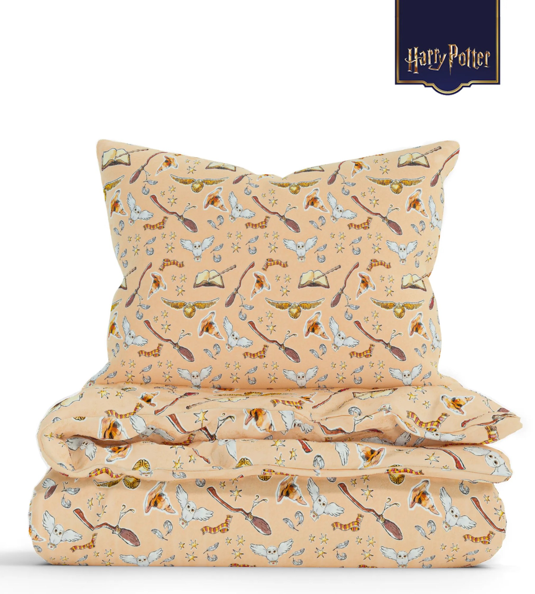 Francúzske obliečky mikroplyš Harry Potter - Marhuľová