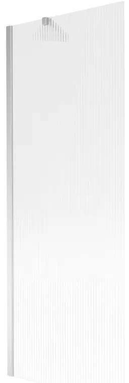 Mexen Next, vaňová zástena 1-krídlová 70 x 150 cm, fixné krídlo, 6 mm sklo s pruhmi, chrómový profil, 895-070-000-00-09-01