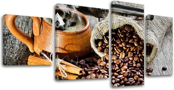 Obraz na plátne 4 dielny KUCHYŇA KU023E40 - 130x70 cm