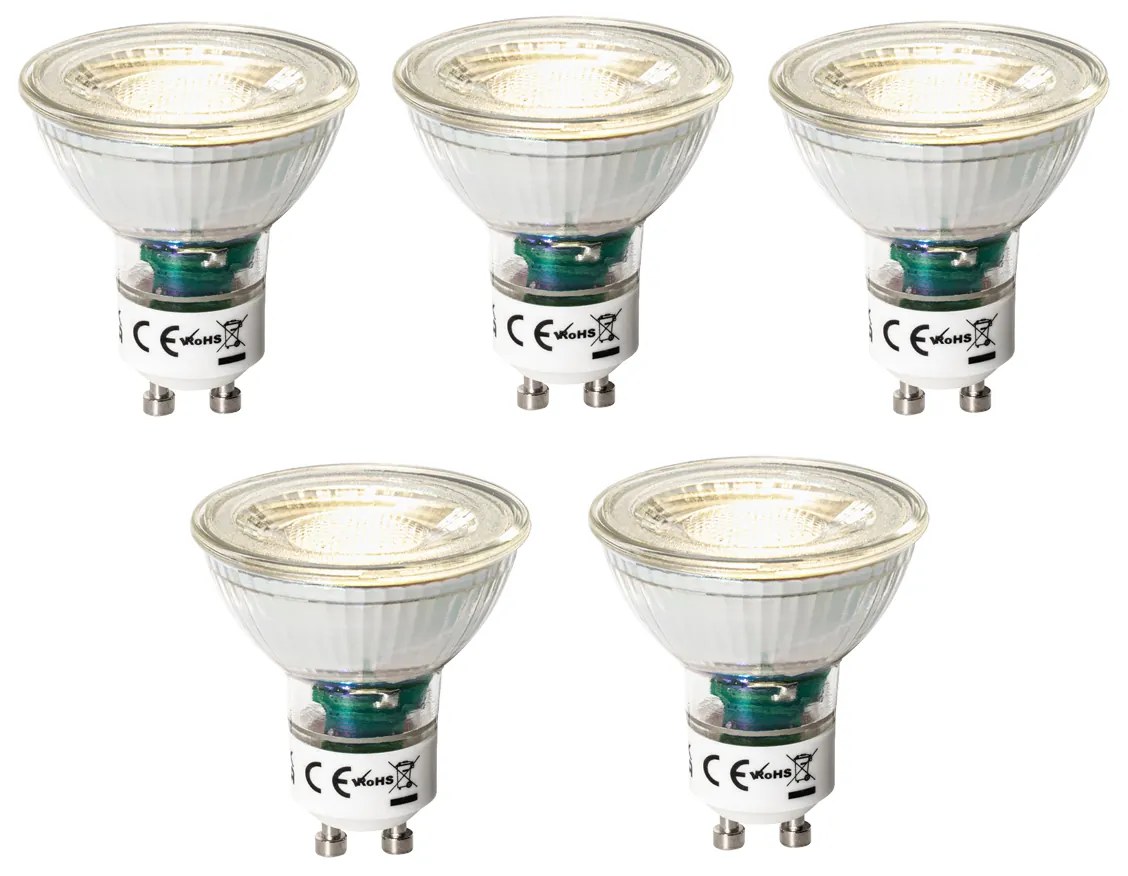 Sada 5 stmievateľných LED žiaroviek GU10 s 3-stupňovým stmievaním 7W 600 lm 3000K