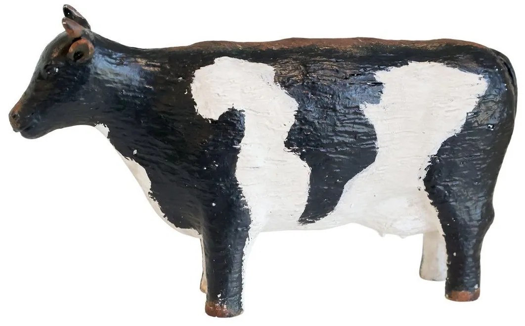 Strakatá antik dekorácia kravička - 22*5,5*13 cm