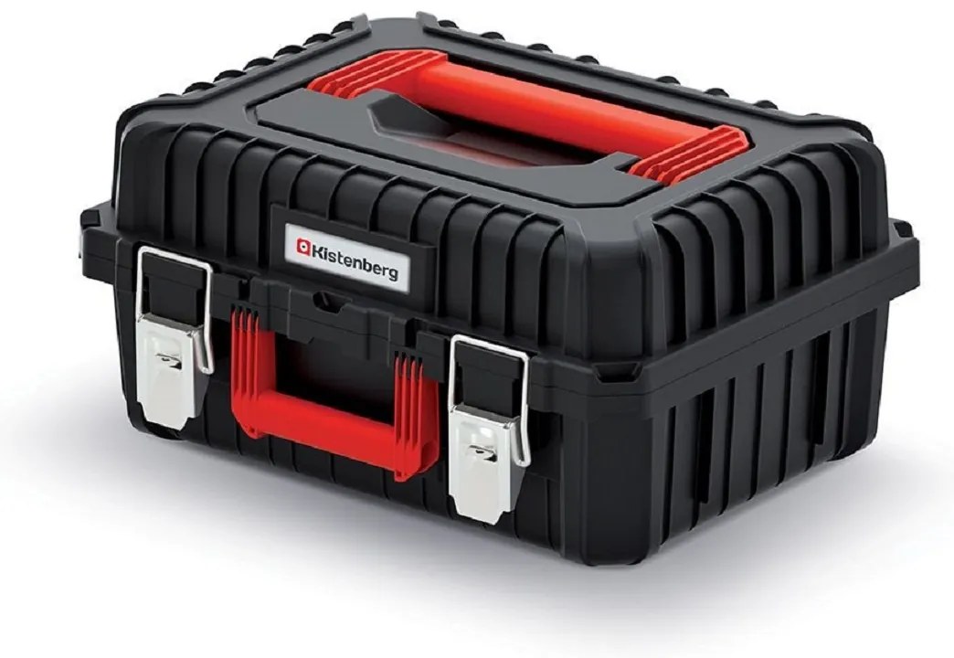 Kistenberg Kufor na náradie s kov. zámky HEAVY čierny 445x360x216