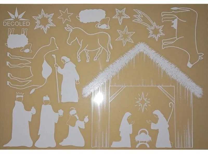 DECOLED Dekoratívna nálepka na okno A3 Betlehem